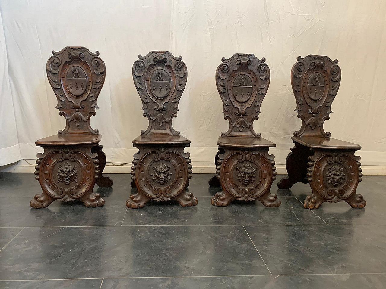 photo for sale Finely Carved Neo Renaissance Chair