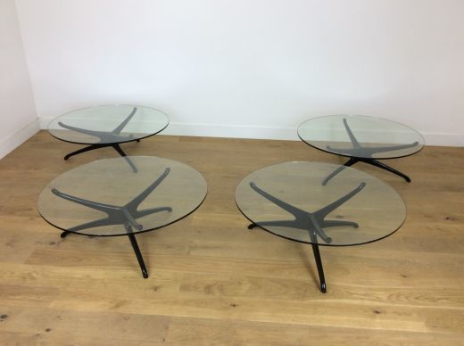 Set Of Four Mid Century Vladimir Kegan Trisymmetric Tables photo furniture