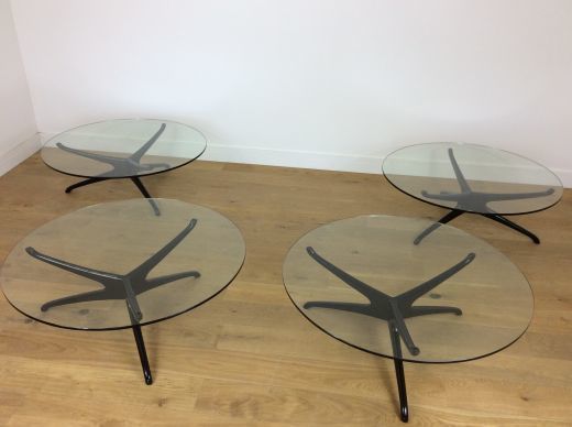 Set Of Four Mid Century Vladimir Kegan Trisymmetric Tables photo Furniture