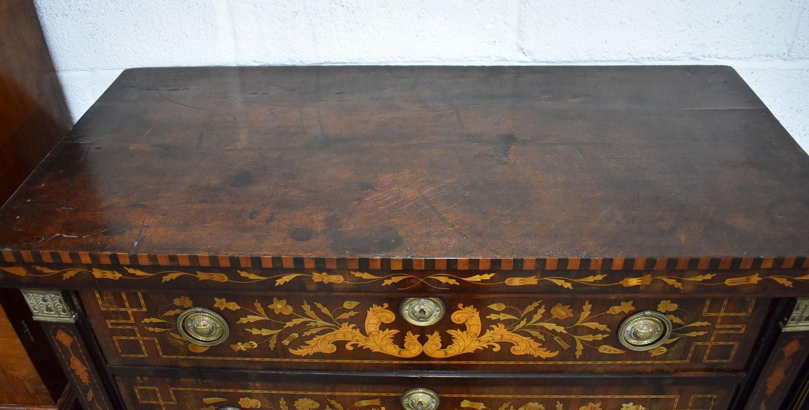 18th Century Dutch Marquetry Chest Of Drawers photo vinterior