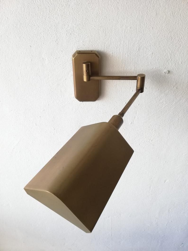 70s Full Brass   Metal 2 Adjustable Joint Wall Sconce By Form Leuchte photo furniture
