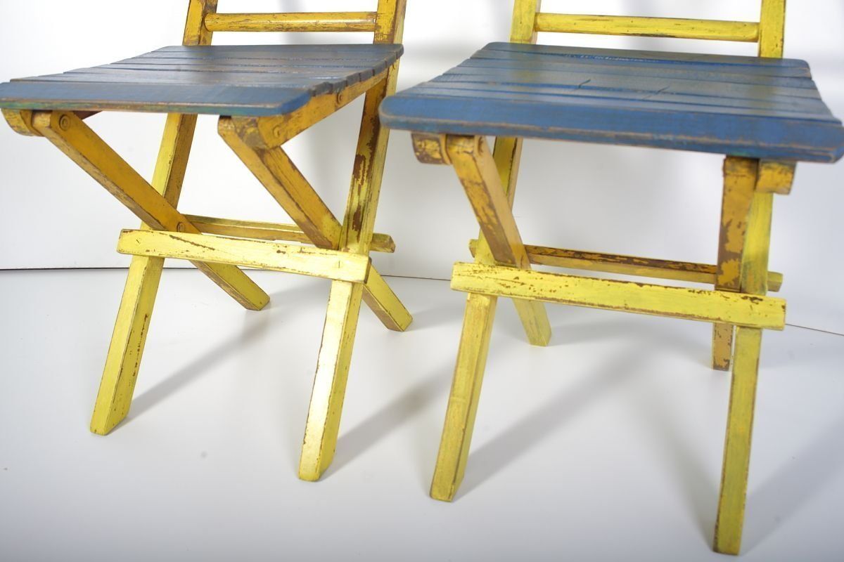 Mid Century Folding Chairs, Set Of 2 photo buy
