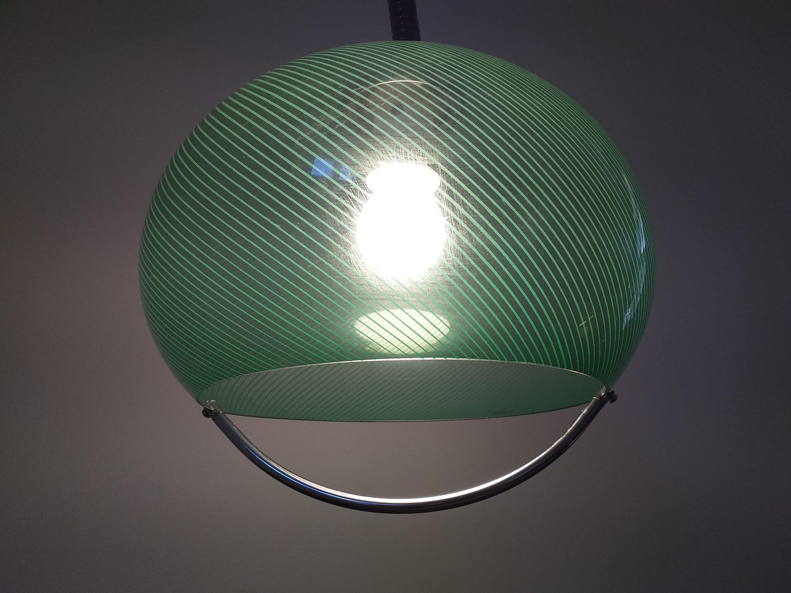Mid Century Hanglamp Meblo, Ontworpen Door Harvey Guzzini, Italië, Jaren 1970. photo vinterior