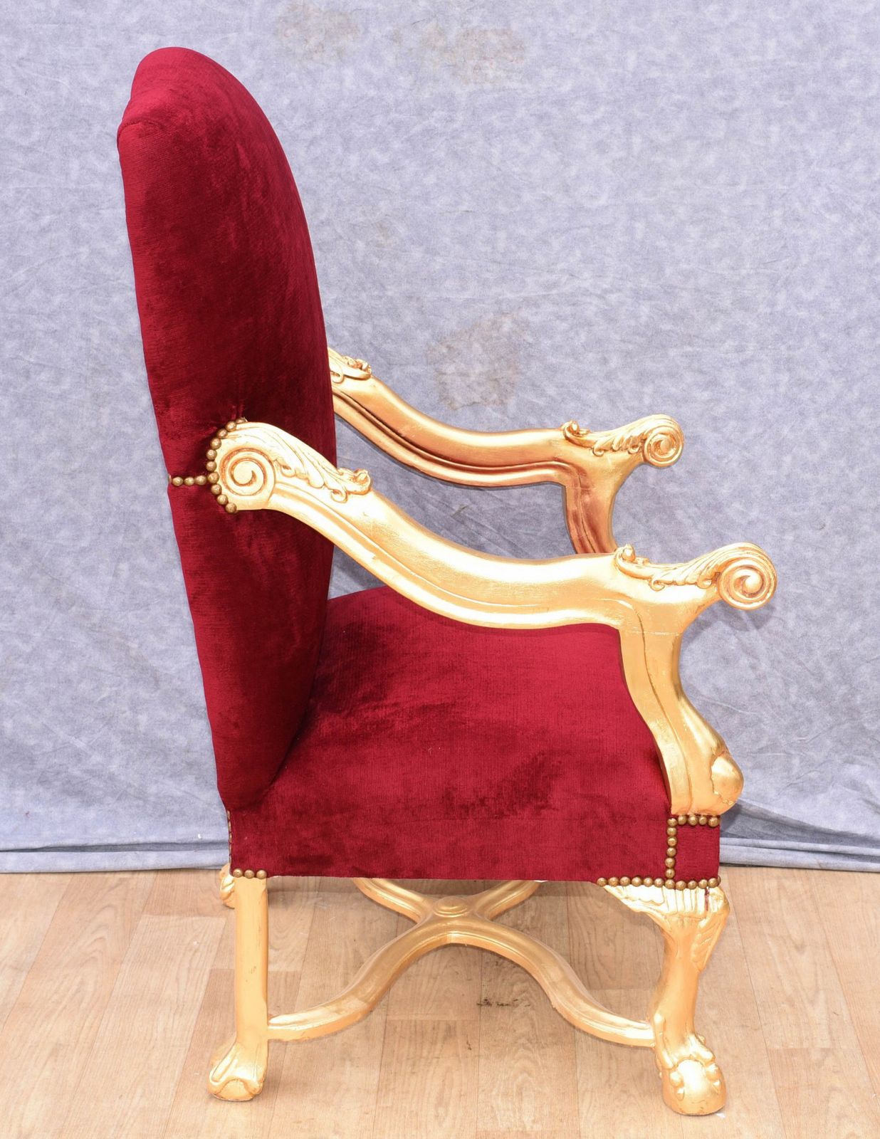 Gilt French Arm Chairs   Empire Chair Fautueils Seat photo buy
