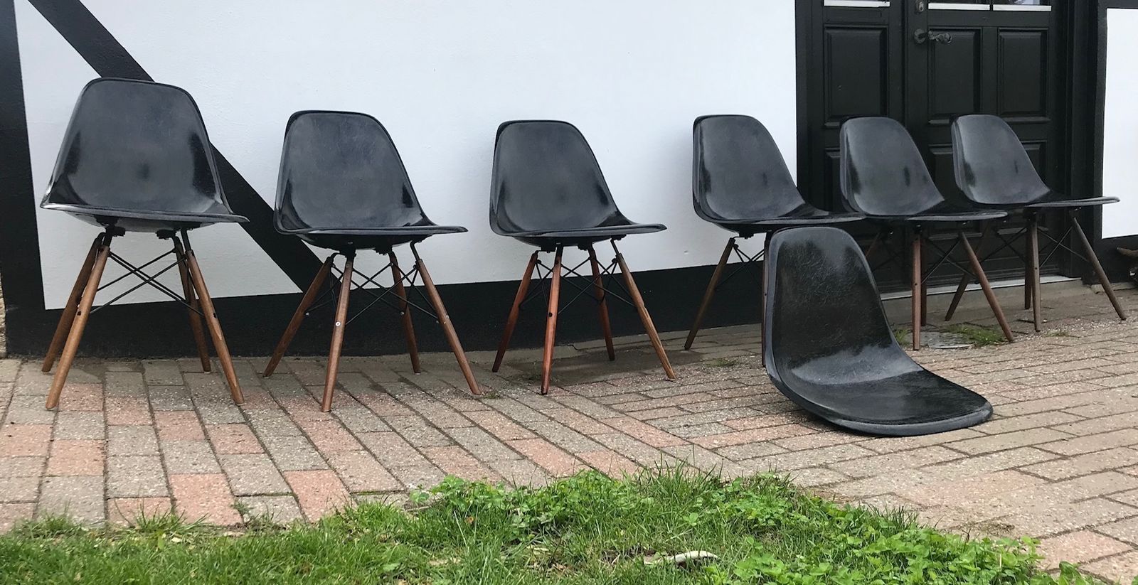 Dsw Black Dining Chairs By Charles & Ray Eames For Vitra photo buy