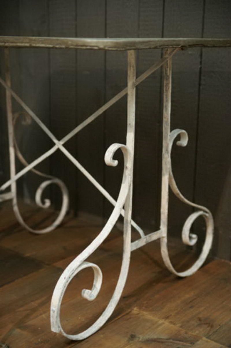 Unusual Garden Table With Zinc Top photo for sale