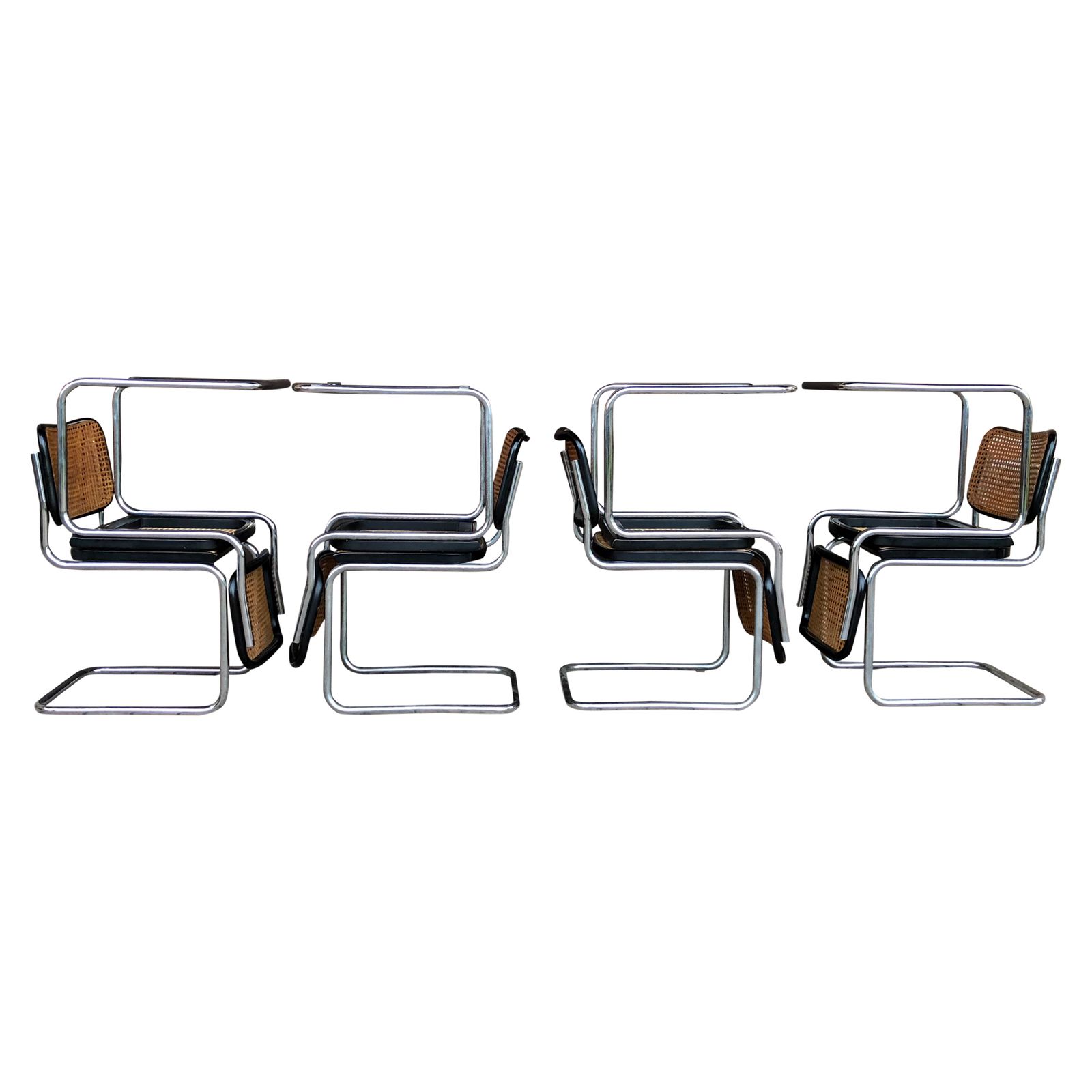 Marcel Breuer B32 Cesca Dining Room Chairs For Gavina Knoll, 1963, Set Of 8 photo vinterior