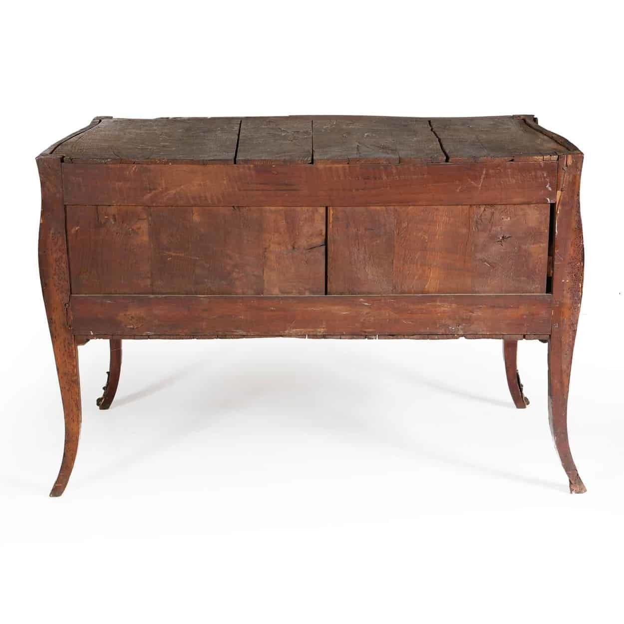Dutch Rococo Bombe Commode – Parquetry – Mid 18th Century photo for sale
