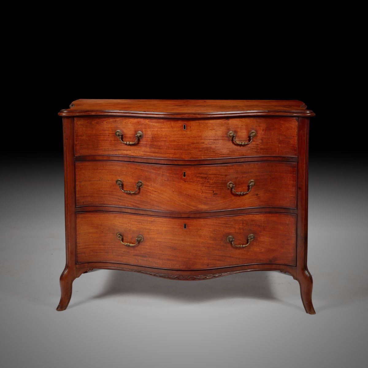 George III Serpentine Chest Of Drawers Attributed To Henry Hill Of Marlborough