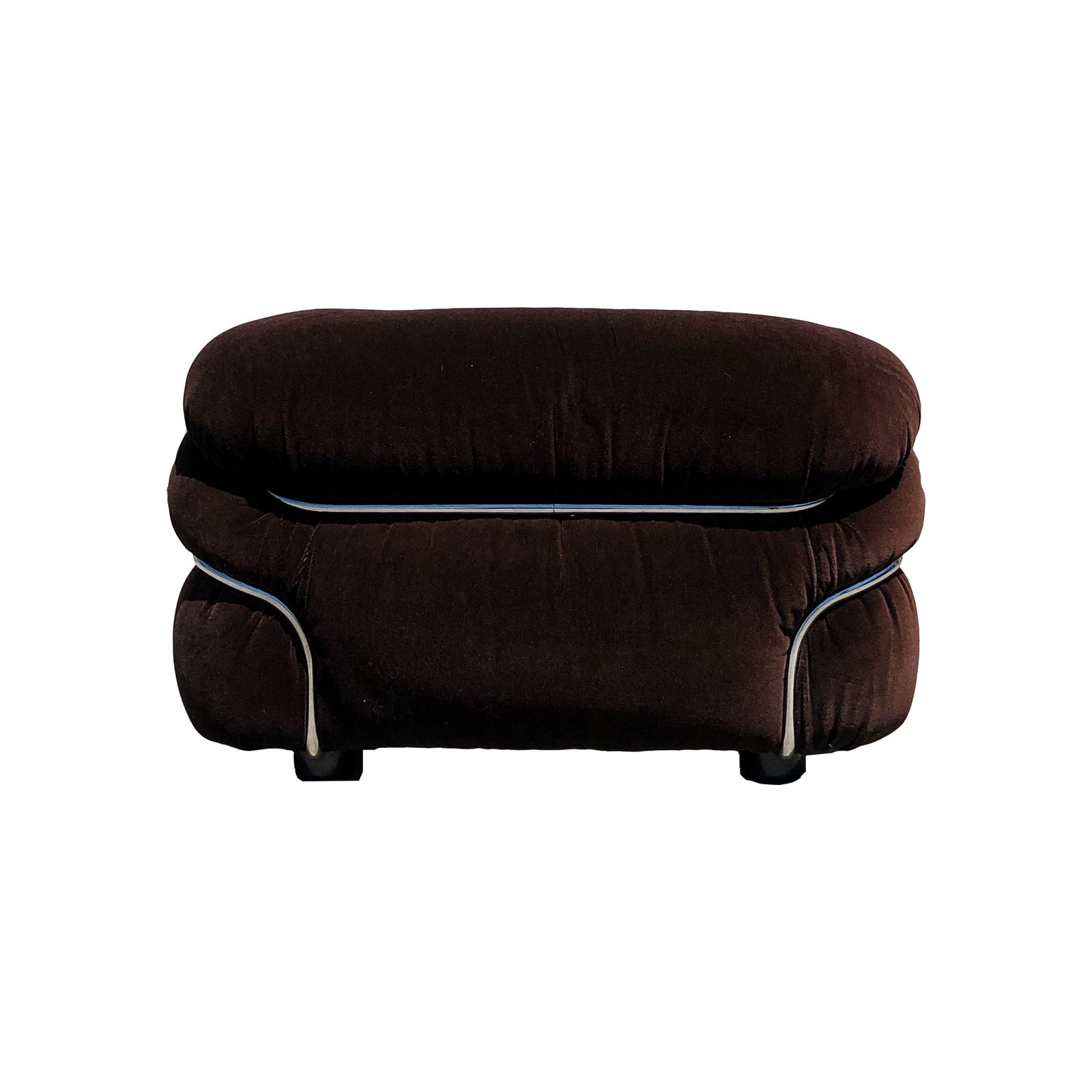 Pair Of Sesann Space Age Alpaca Velvet Lounge Chairs By Gianfranco Frattini For Cassina, 1972 photo furniture
