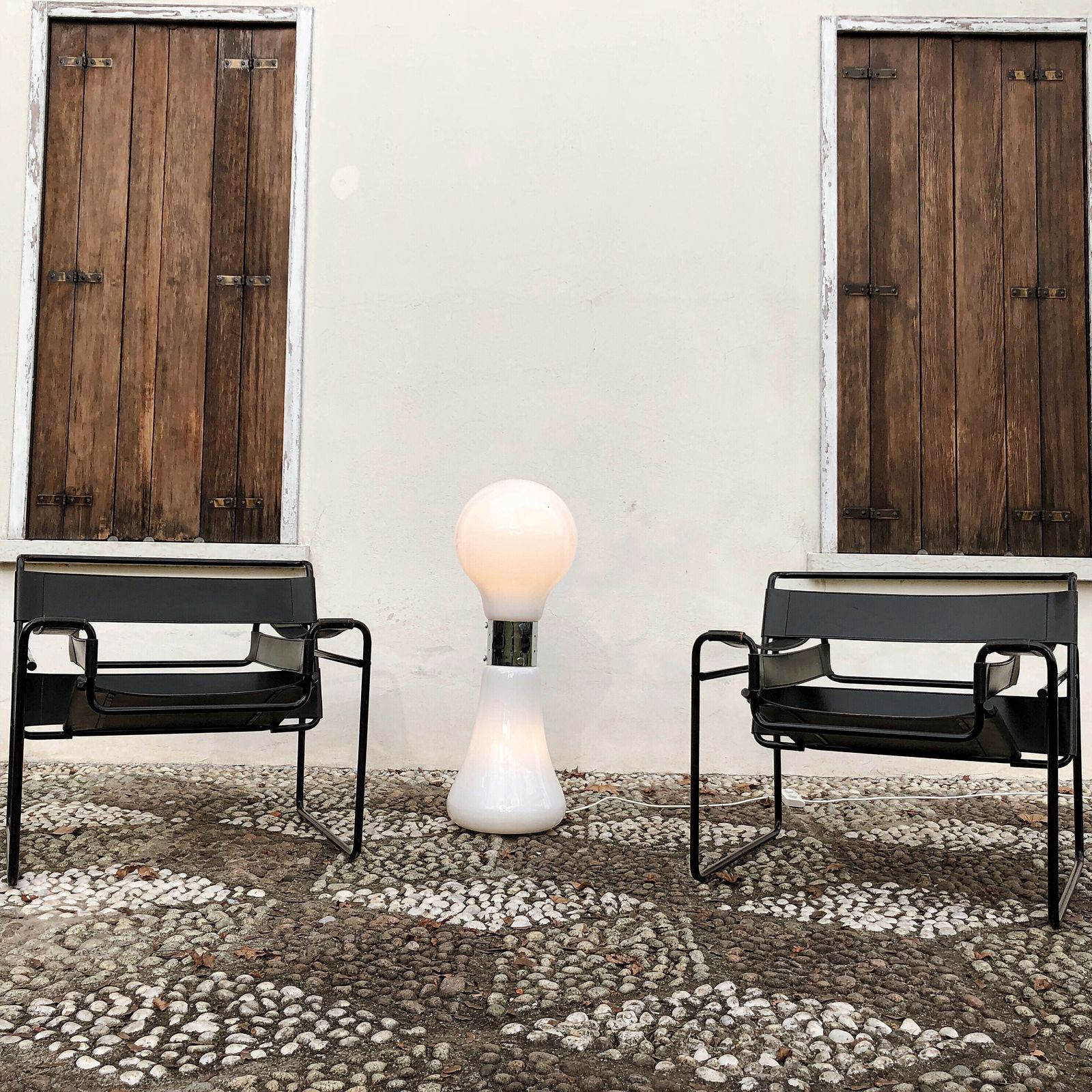 Space Age White Murano Glass Birillo Floor Lamp By Carlo Nason For Mazzega, 1964 photo vintage