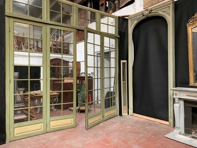 Pretty Louis XVI Style Woodwork In Patinated Wood photo for sale