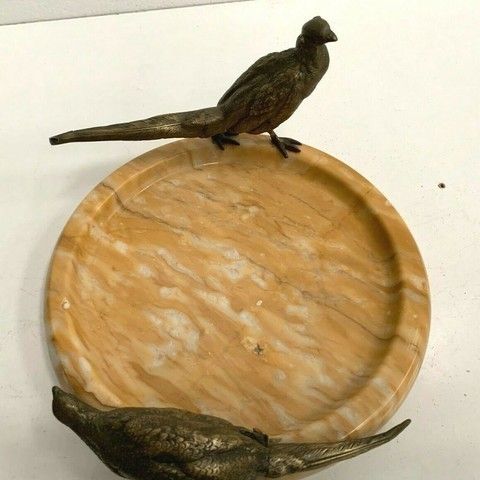 Trinket Tray In Yellow Sienna Marble photo 399.0