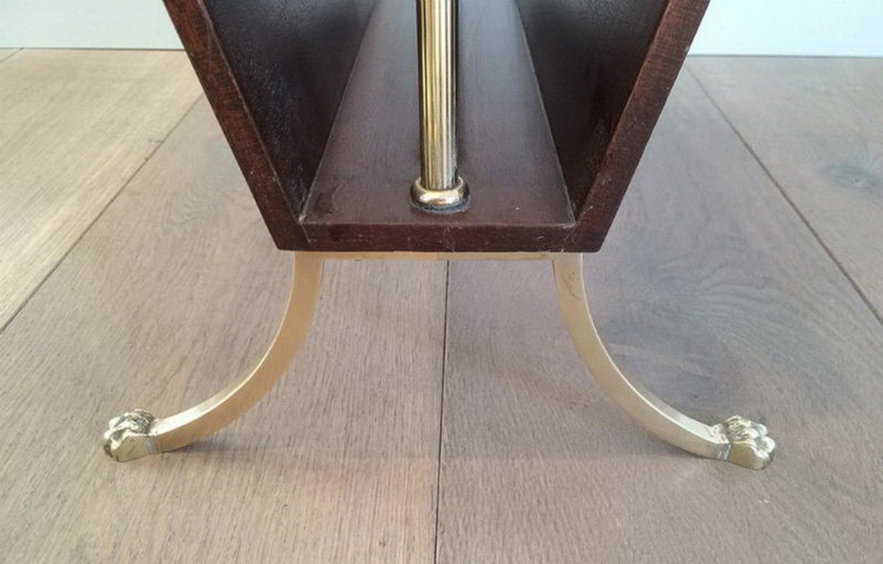 Maison Jansen. Magazine Rack With Claw Feet. Circa 1940 photo vinterior