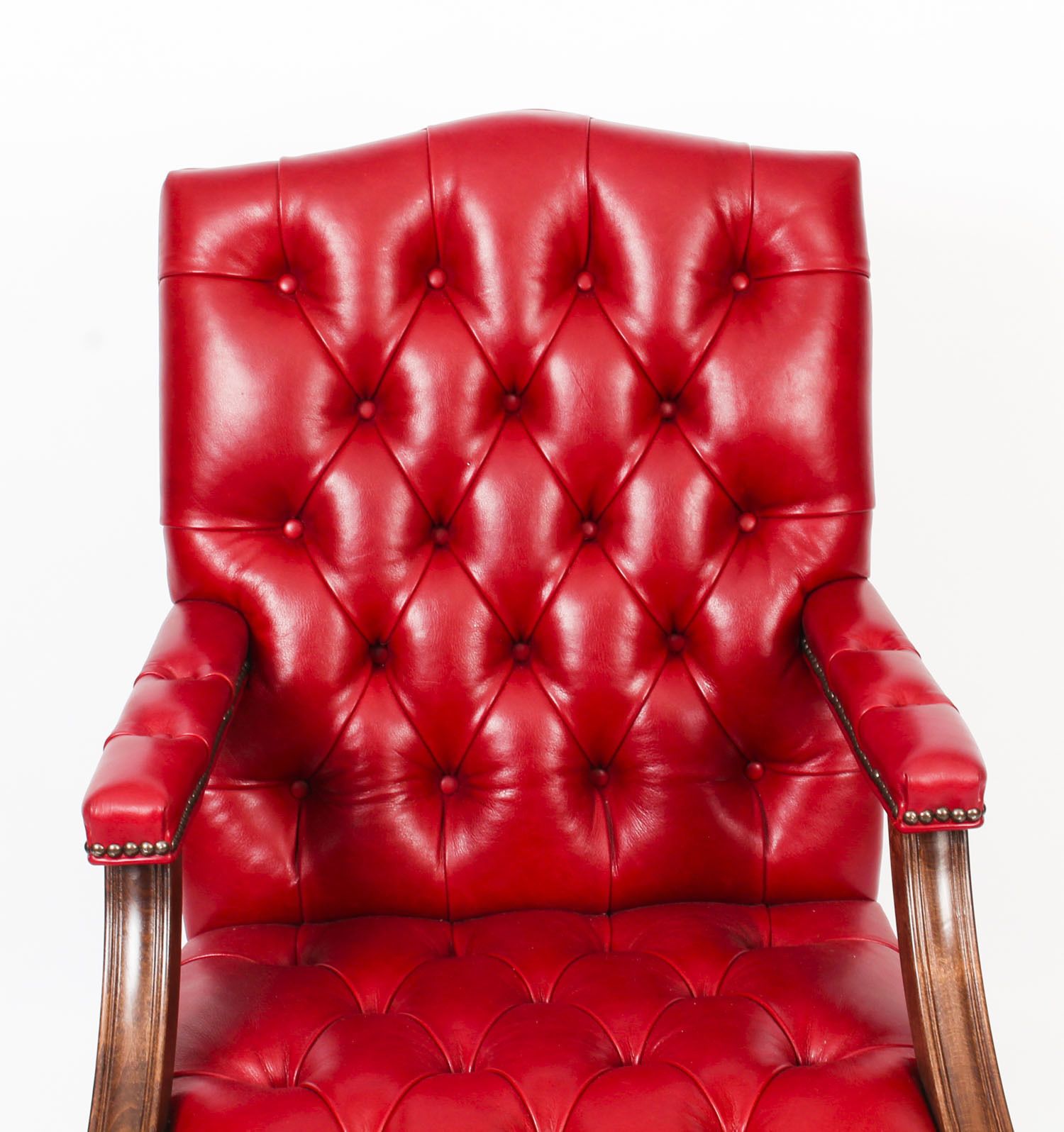 Bespoke English Handmade Gainsborough Leather Desk Chair Gamay photo Furniture