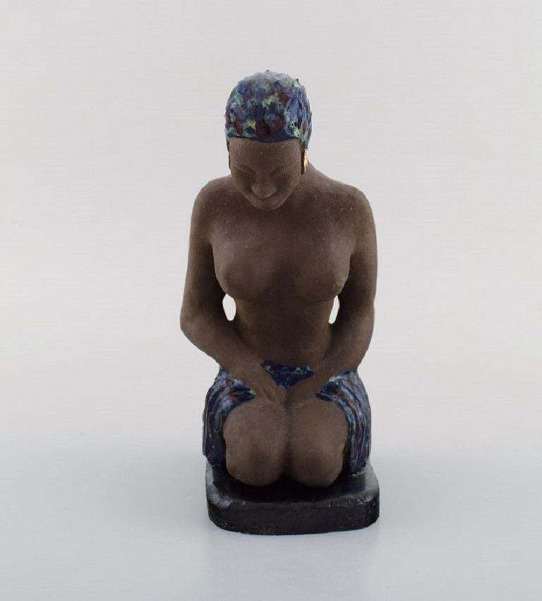 Bengt Wall, Sweden, Balinese Girl In Raw And Glazed Ceramics, 1950s photo 236.0