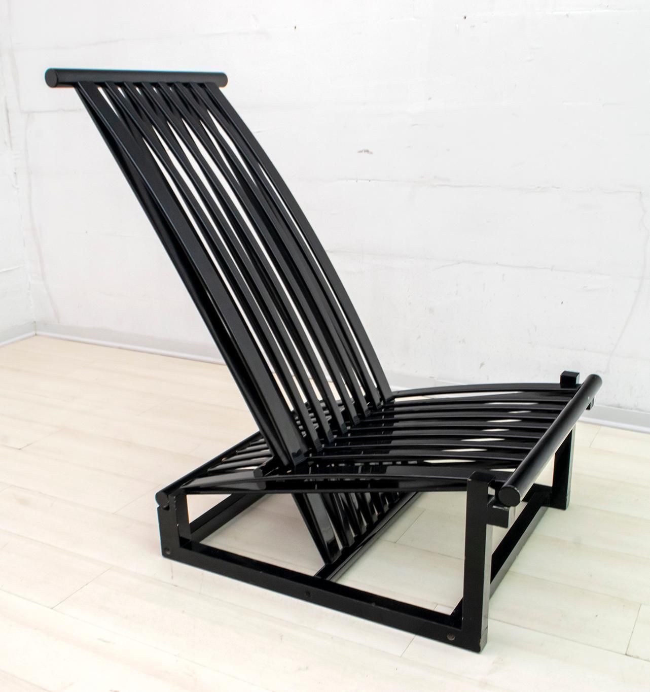 Carlo Pagella Mid Century Modern Italian Relax Armchair For Romanutti, 1970s