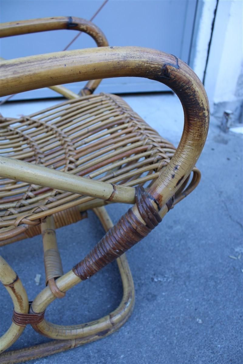photo furniture Pair Of Bamboo Armchairs Tito Agnoli 1950s Italian Design