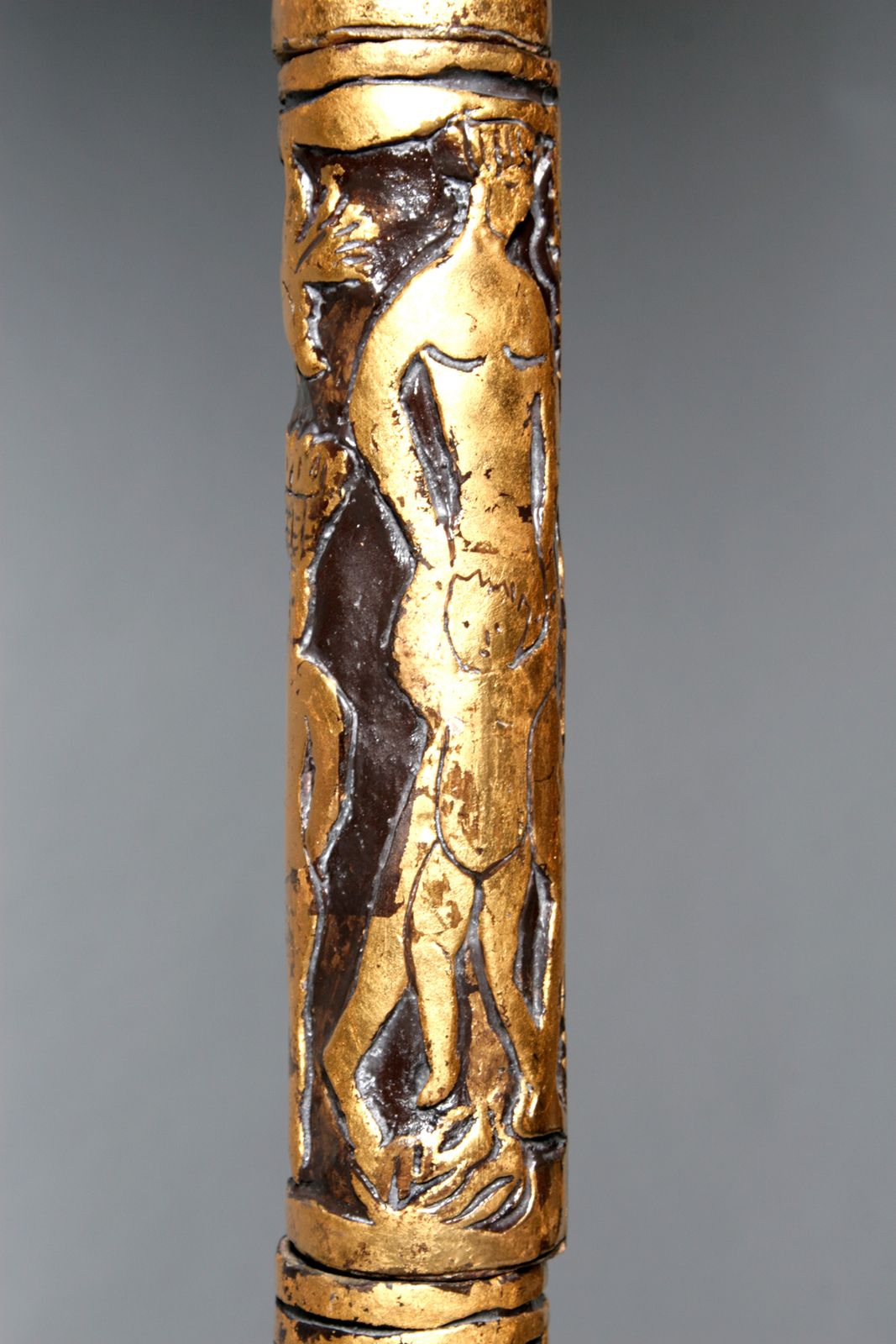 Gilt Plaster Floor Lamp By Mario Porcu photo for sale