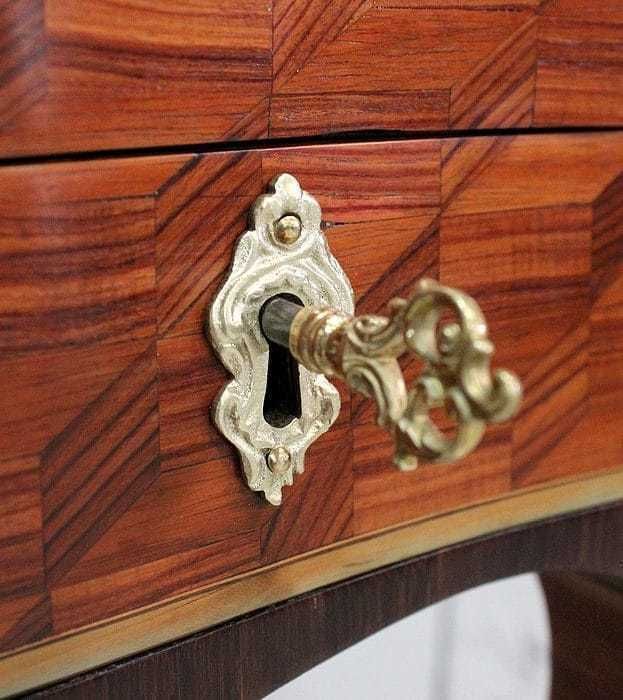 photo buy Small Lady's Desk, In Amarante And Violet Wood, Louis XV Period   18th Century