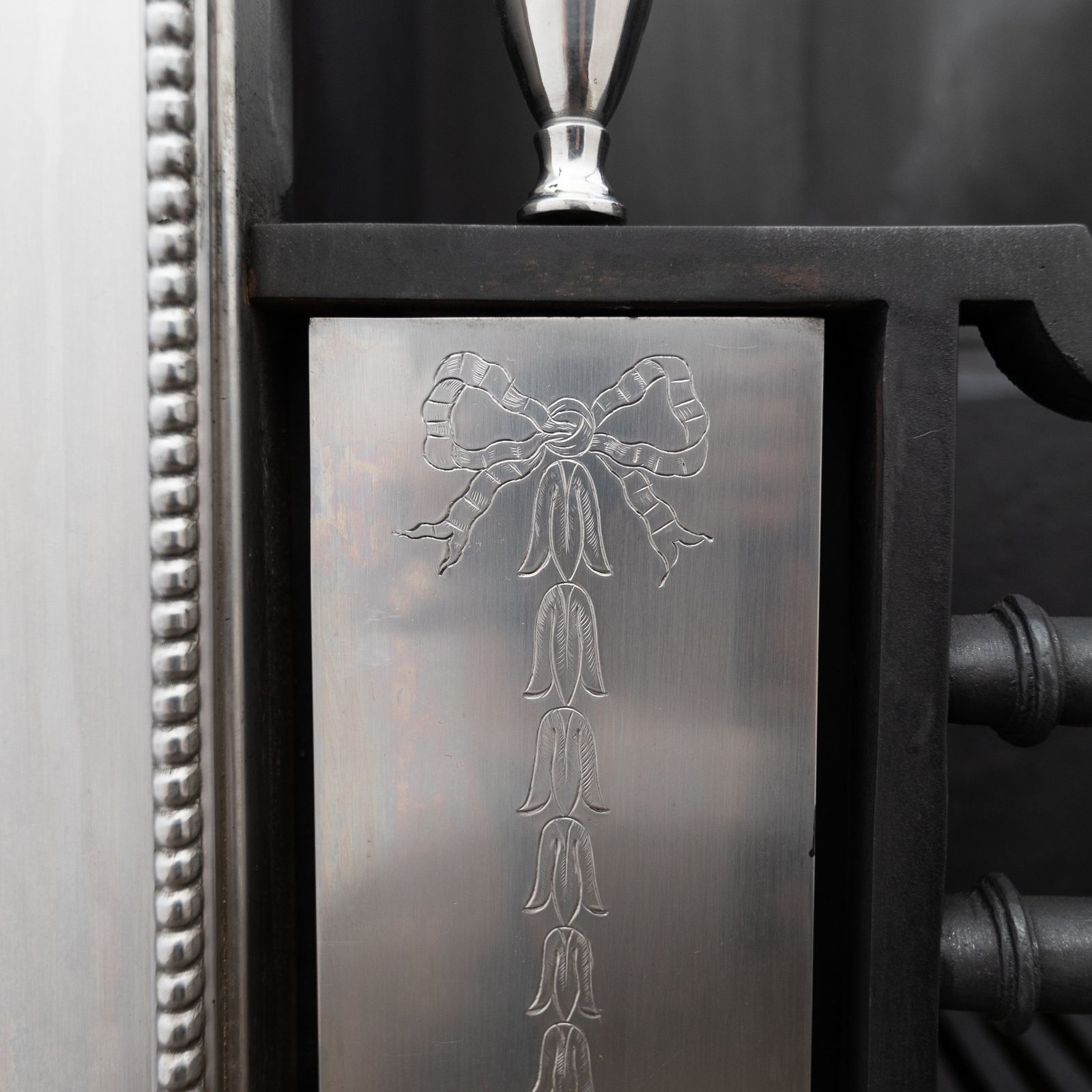 Reclaimed Georgian Style Polished Steel Register Grate In The Manner Of Robert Adam photo Home Fixtures