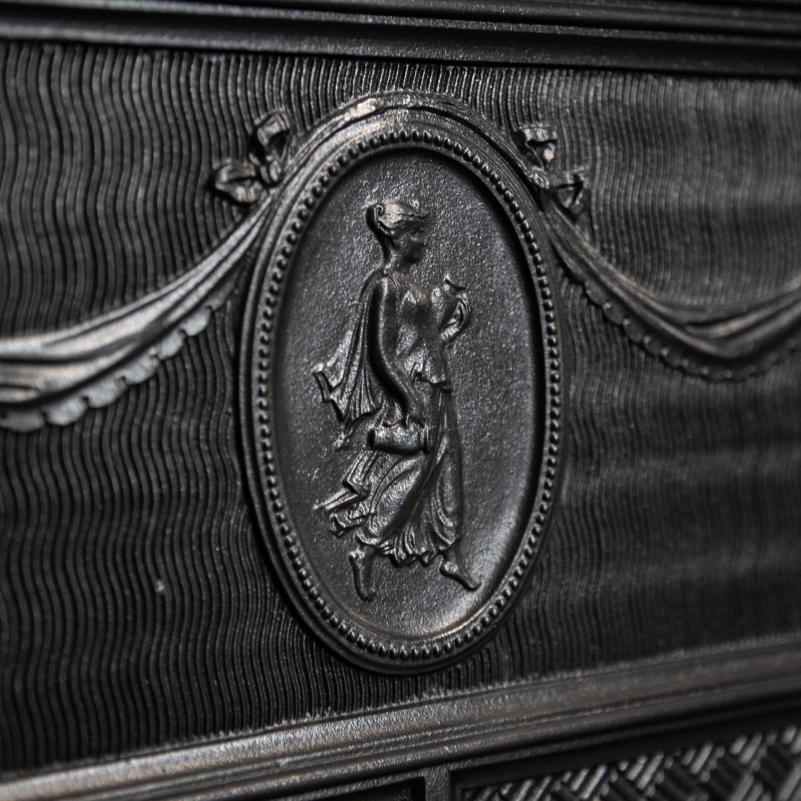 Antique Cast Iron Combination Fireplace photo furniture