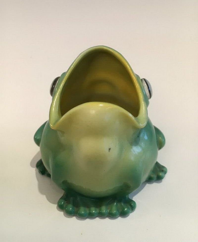 In The Style Of Marcel Sandoz. Stylish Frog In Porcelain. Signed Rx 1913. Circa 1910 photo buy