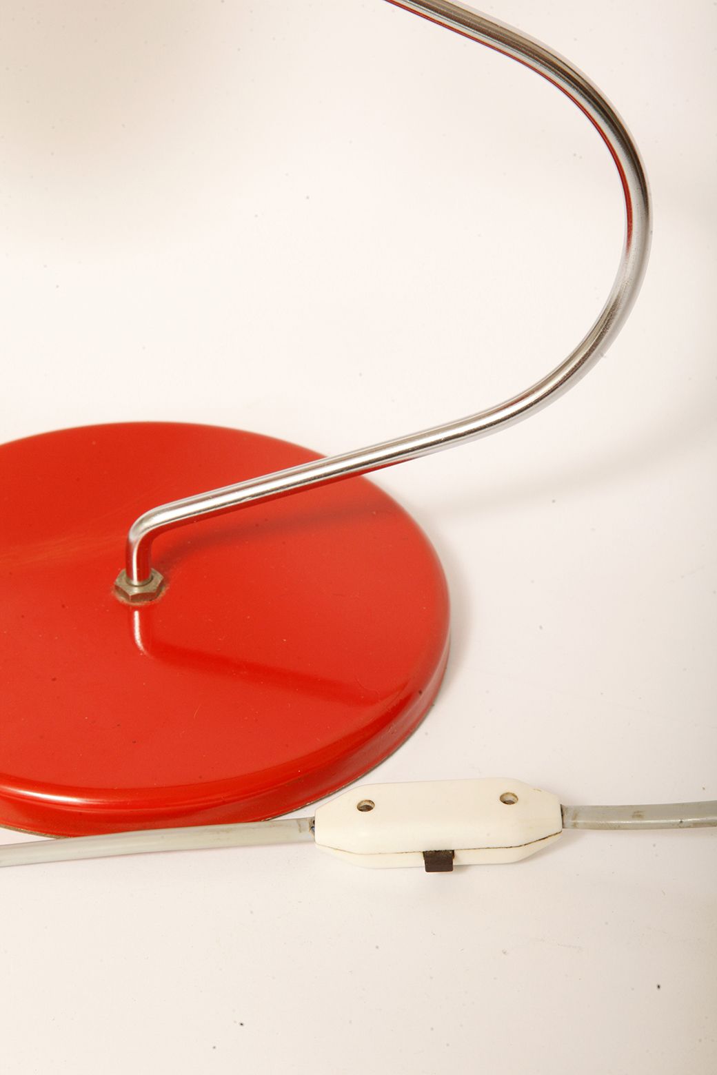350.0 Red Metal Desk Lamp  By Josef Hůrka For Lidokov, Czechoslovakia, 1960s photo