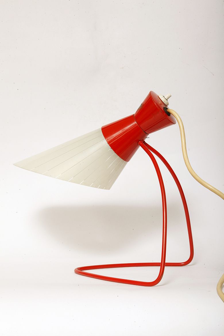 Metal Desk Lamp With A Glass Shade, Typ 1621 Designed By Josef Hůrka For Napako, Czechoslovakia, 1960s photo furniture