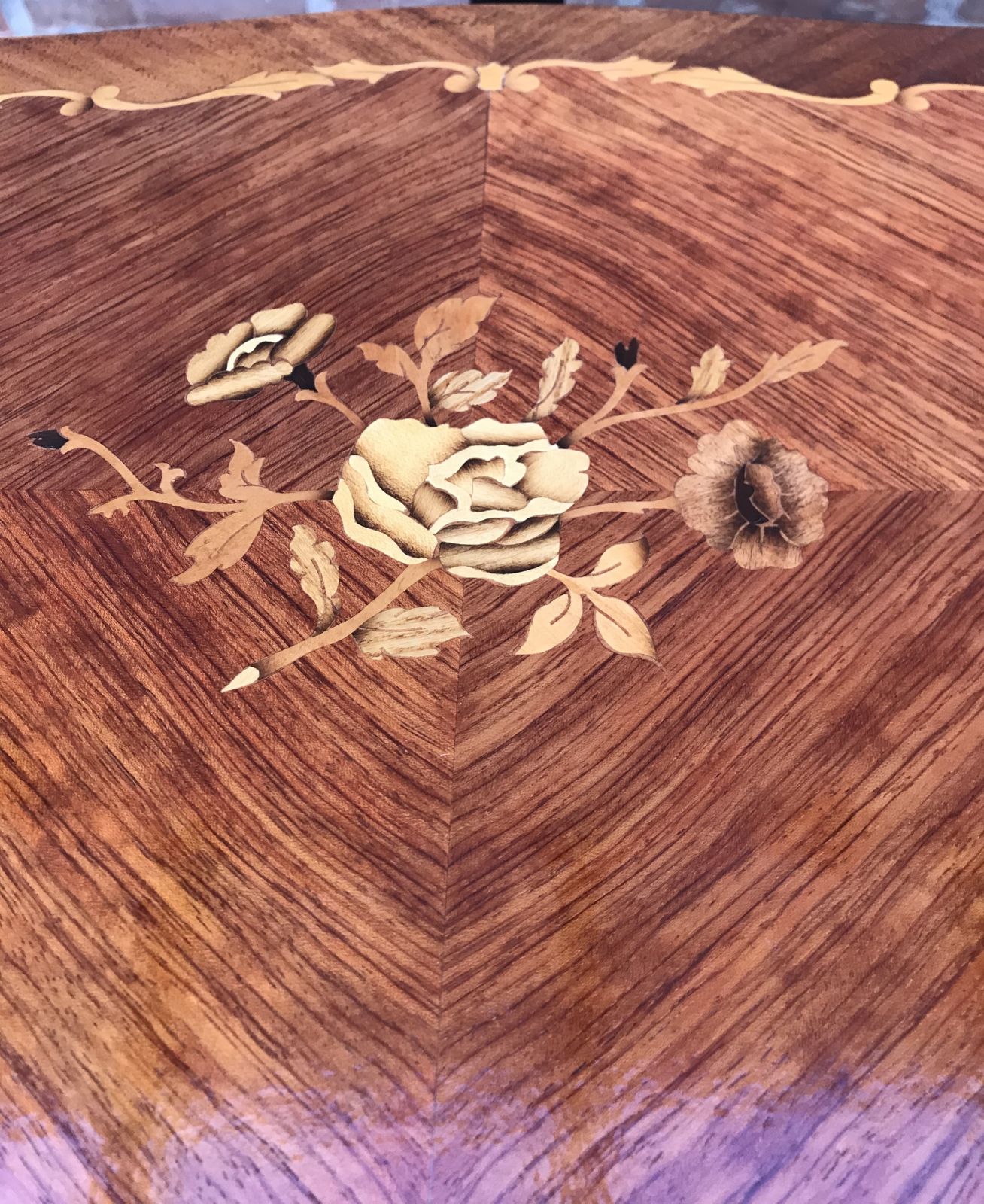 Furniture 20th Century Nest Of 3 Marquetry Side Tables With Cabriole Shaped Legs photo