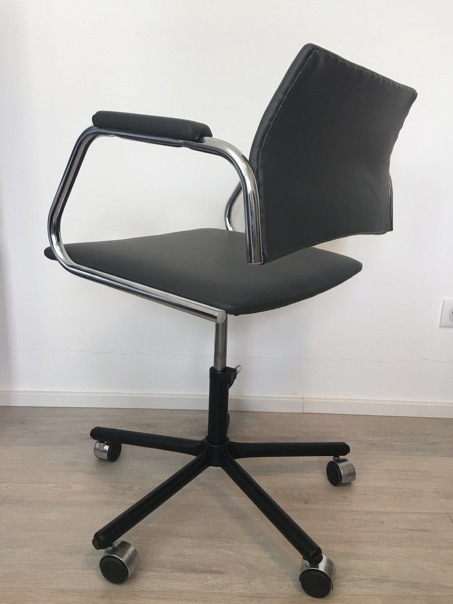 Furniture Grey Desk Chair From Kovona, 1986 photo