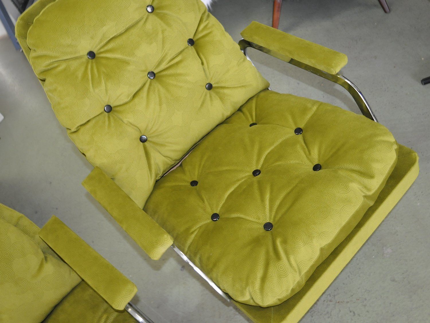 Sofa & Armchairs In Fabric, 1960s, Set Of 3 photo for sale