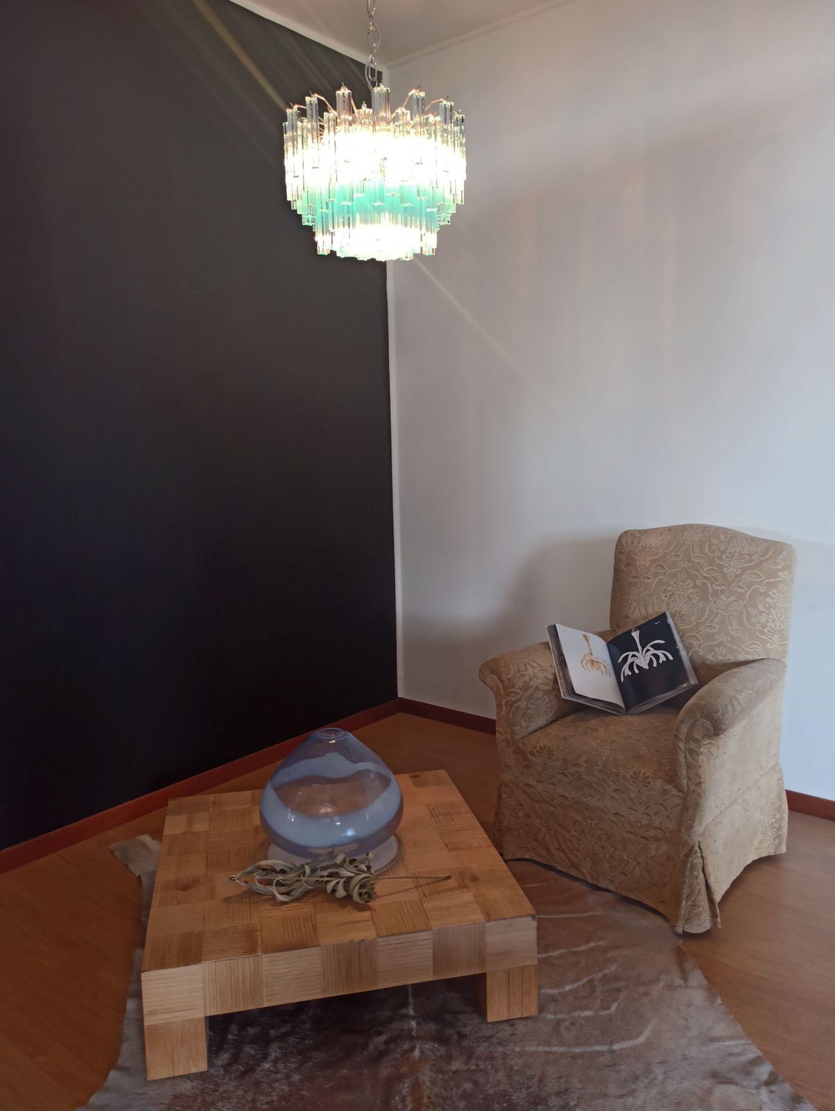 Lighting Gorgeous Murano Vintage Chandelier – 107 Quadriedri Blue Shade photo