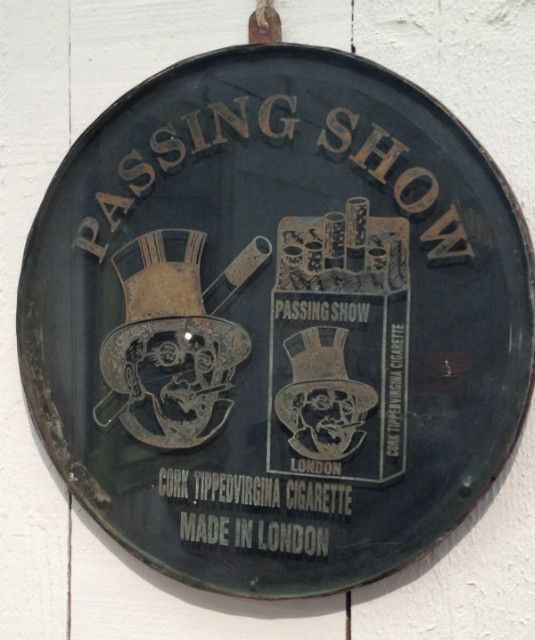 Rare Engraved Glass On Metal Sign From A London Cigarette's Seller. Circa 1900 photo buy