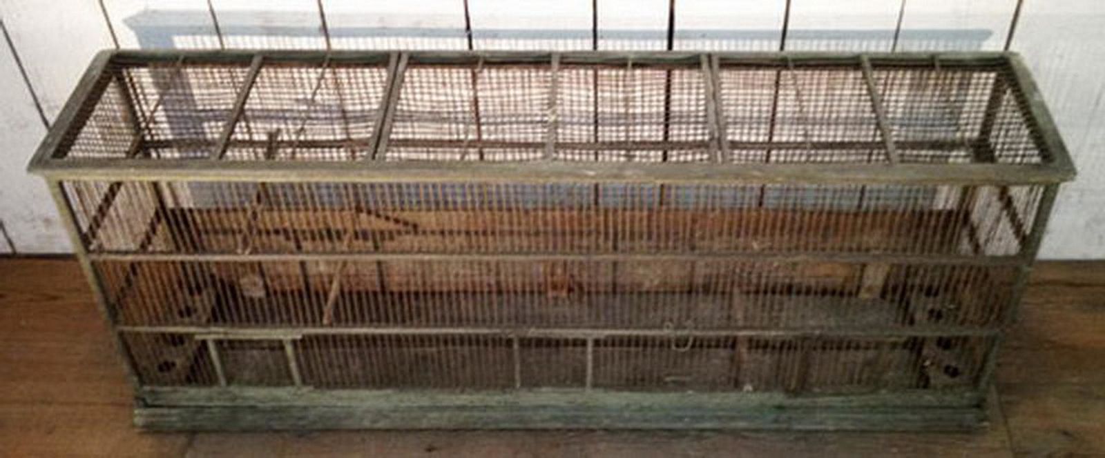 Long Birdcage. Original Paint. Circa 1920 photo Home Decor