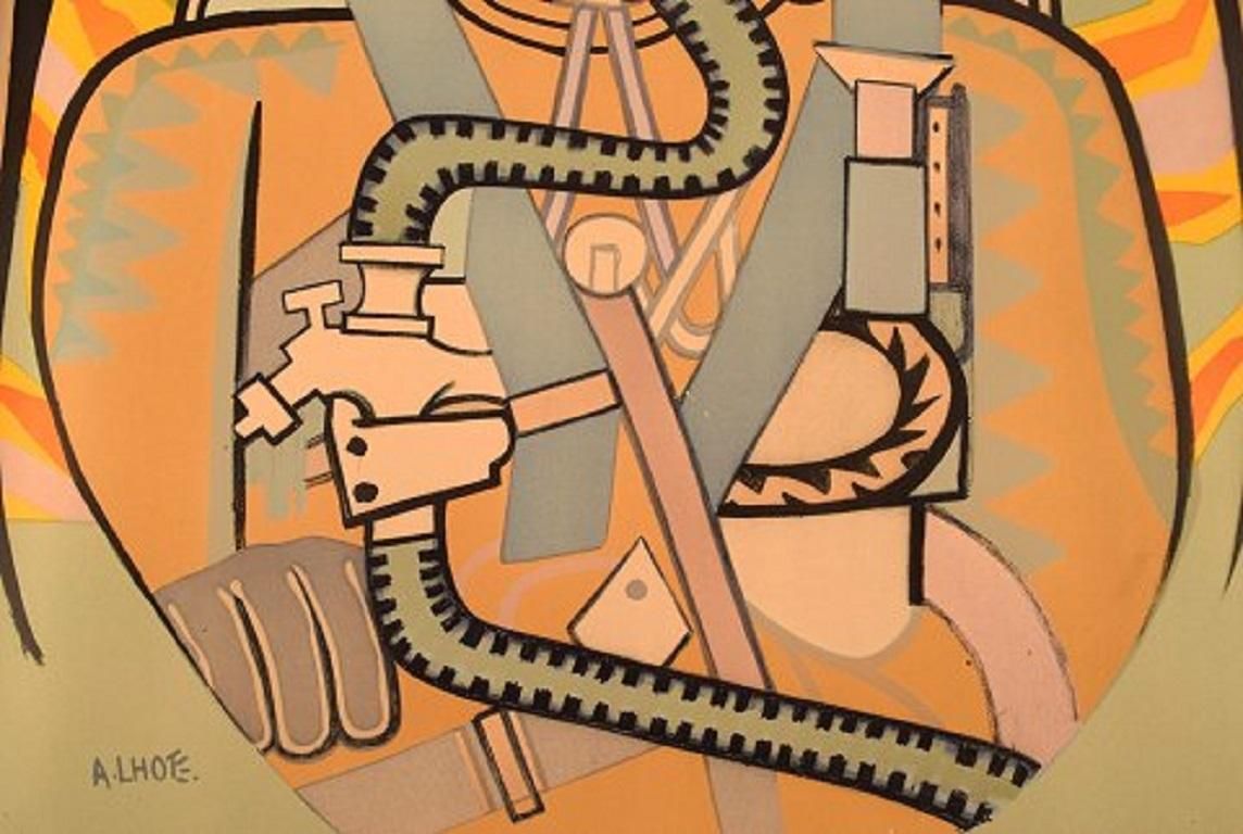 André Lhote, French Artist, Color Lithography, 'The Mechanical Age' photo for sale