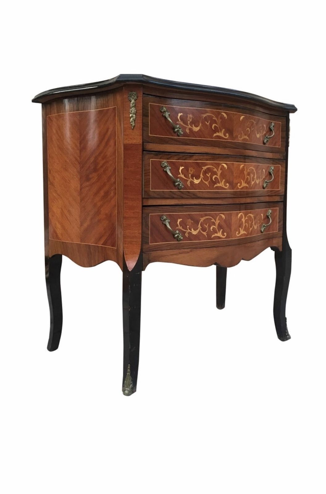 Louis XVI Style Kingwood And Marquetry Commode, 1950s