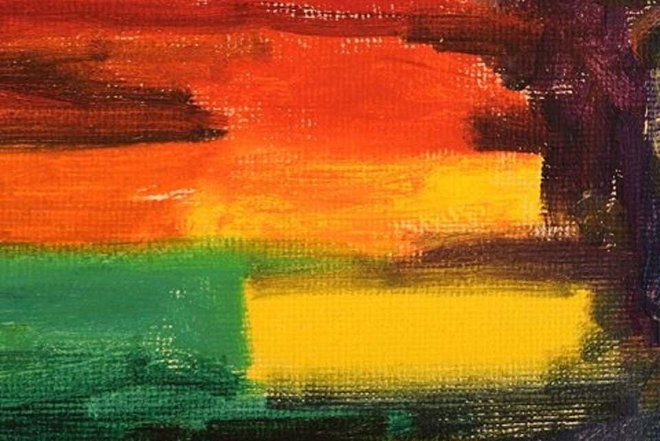 Gösta Emming, Swedish Artist, Oil On Canvas, Modernist Composition, 1960s 1970s photo Art