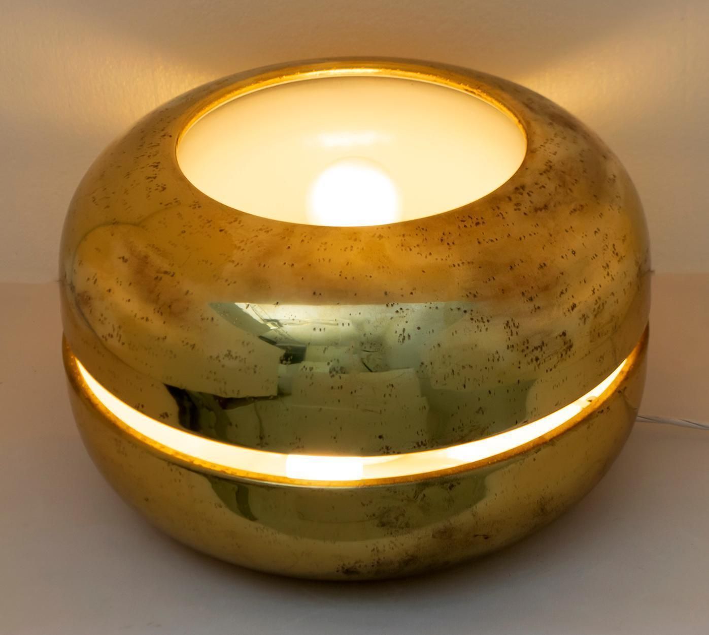 Luciano Frigerio Italian Table Lamp Vibrated Brass "Ballata Bassa", 1974 photo buy