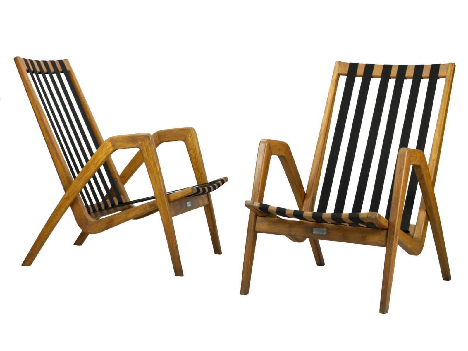 Mid Century Armchairs / Easy Chairs By Jan Vanek For Uluv Czechoslovakia 1950s
