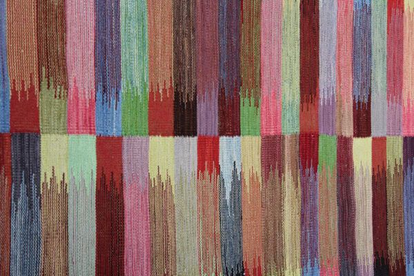 Long Modern Multi Coloured Kilim Handwoven Runner Rug  80x287 photo Textiles