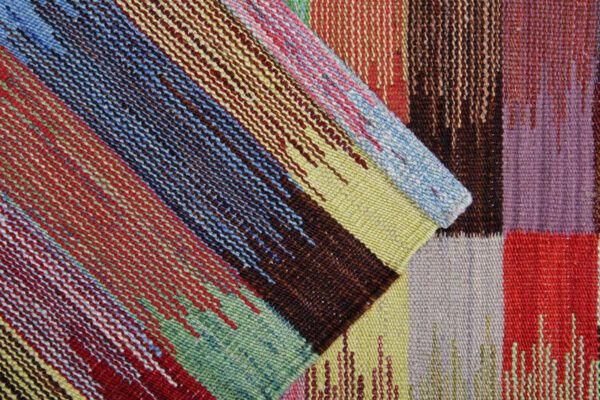 Long Modern Multi Coloured Kilim Handwoven Runner Rug  80x287 photo 680.0