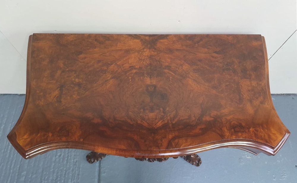 19th Century Walnut Turn Over Leaf Card Table photo Furniture