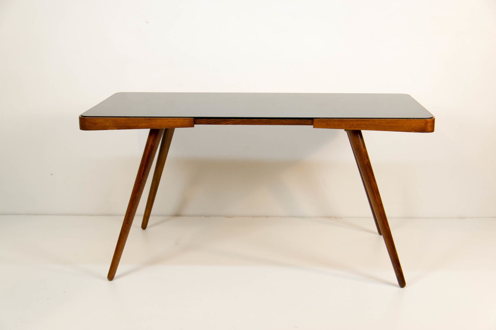 Glazen Salontafel Met Zwart Glas Door Jiri Jiroutek, 1963 photo furniture