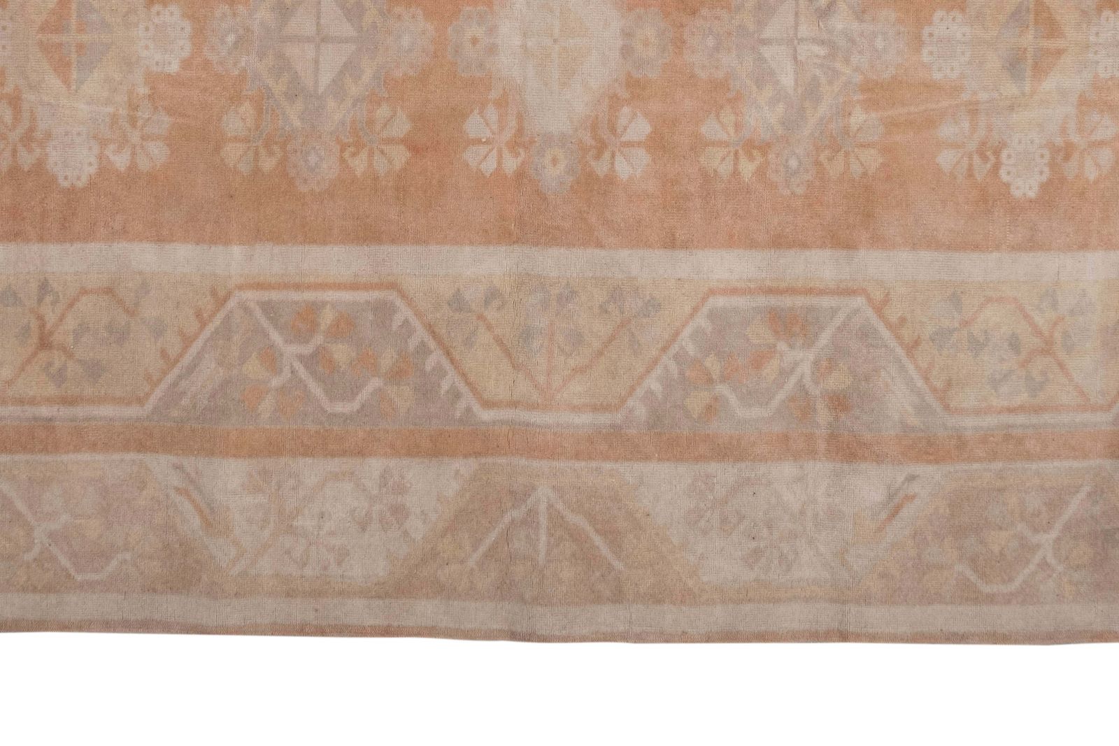 Vintage Turkish Milas Oushak Handknotted Rug 6'8" X 10'4" photo for sale