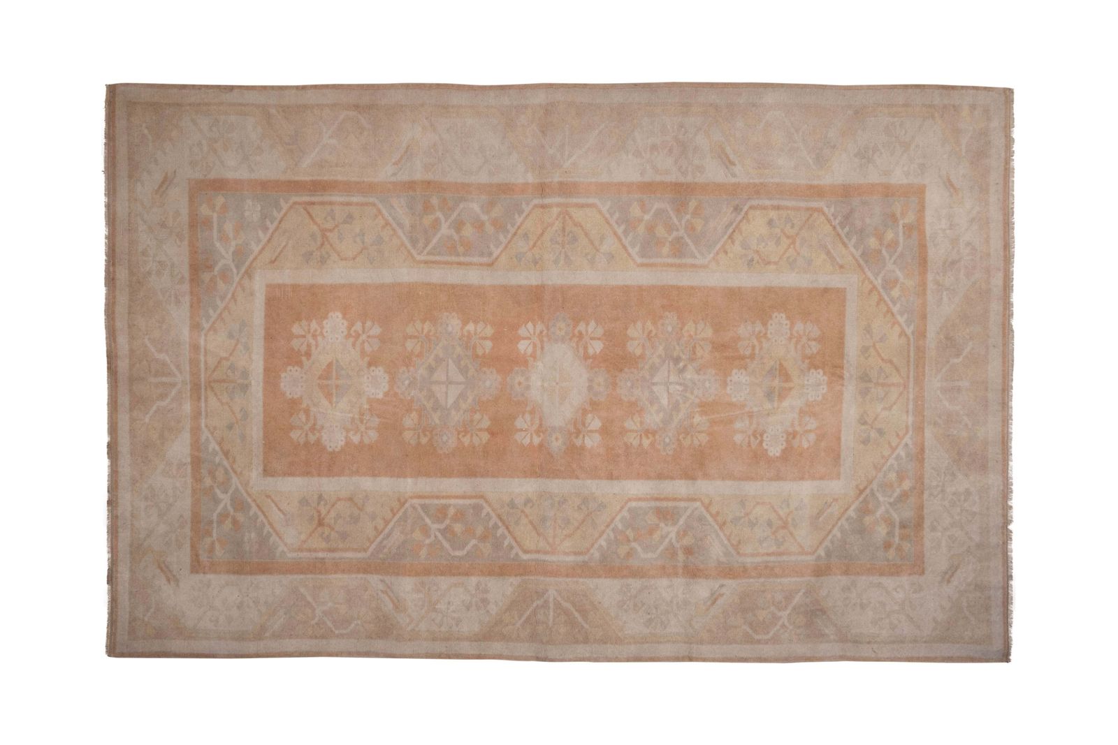 photo for sale Vintage Turkish Milas Oushak Handknotted Rug 6'8" X 10'4"