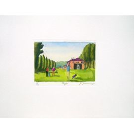 Sepulcher Patrice   Watercolor Engraving   Golf De Chantaco