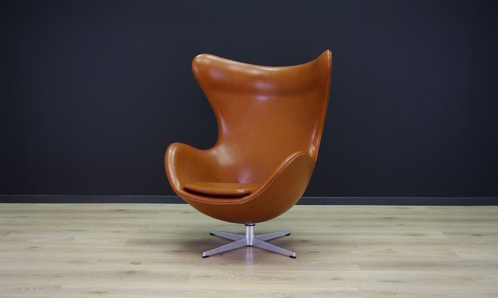 photo vinterior Arne Jacobsen The Egg Chair Elegance Leather Retro