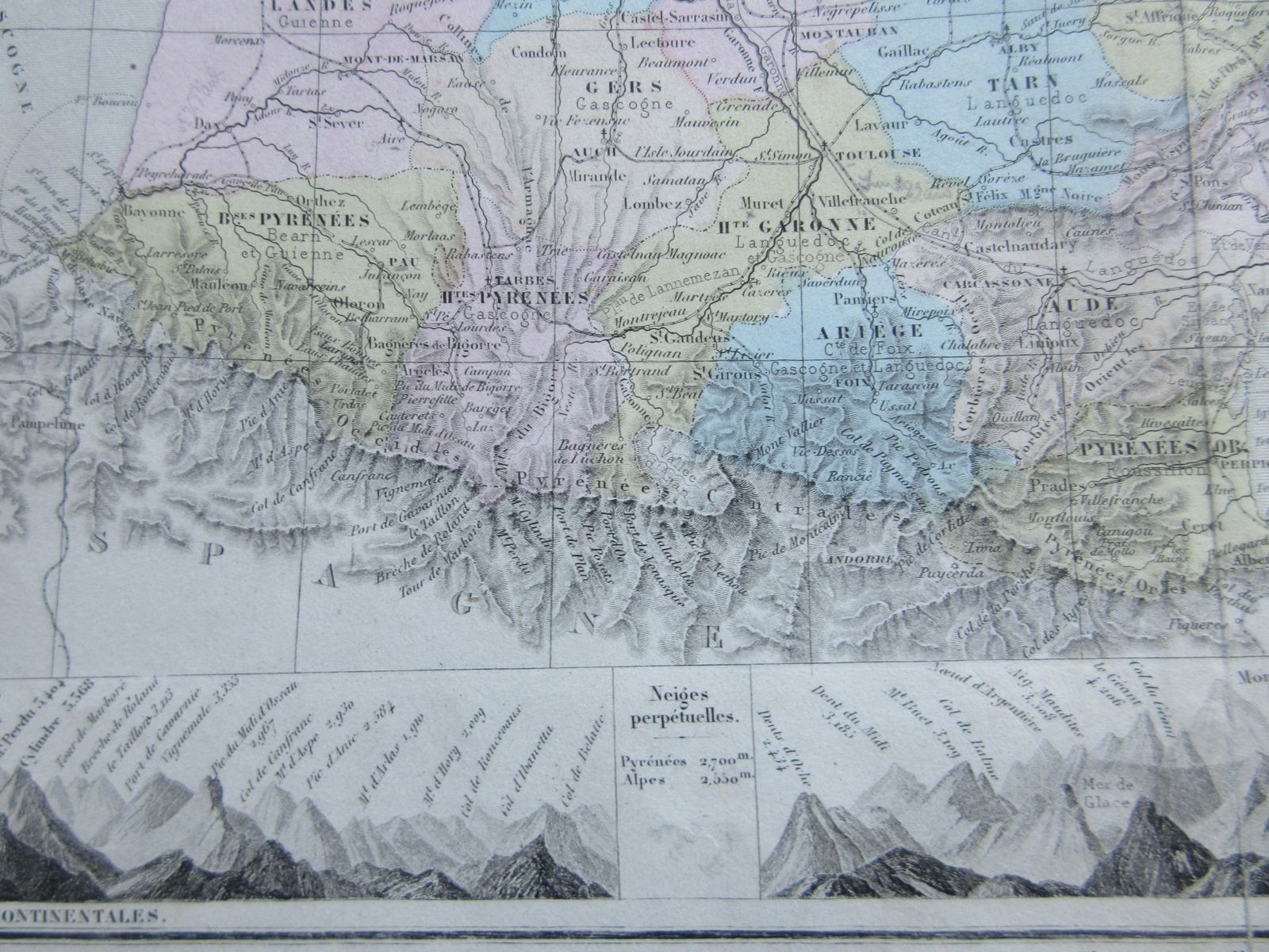 Carte Physique Et Politique De La France. Par M.M. Drioux Et Ch. Leroy  1866 photo buy