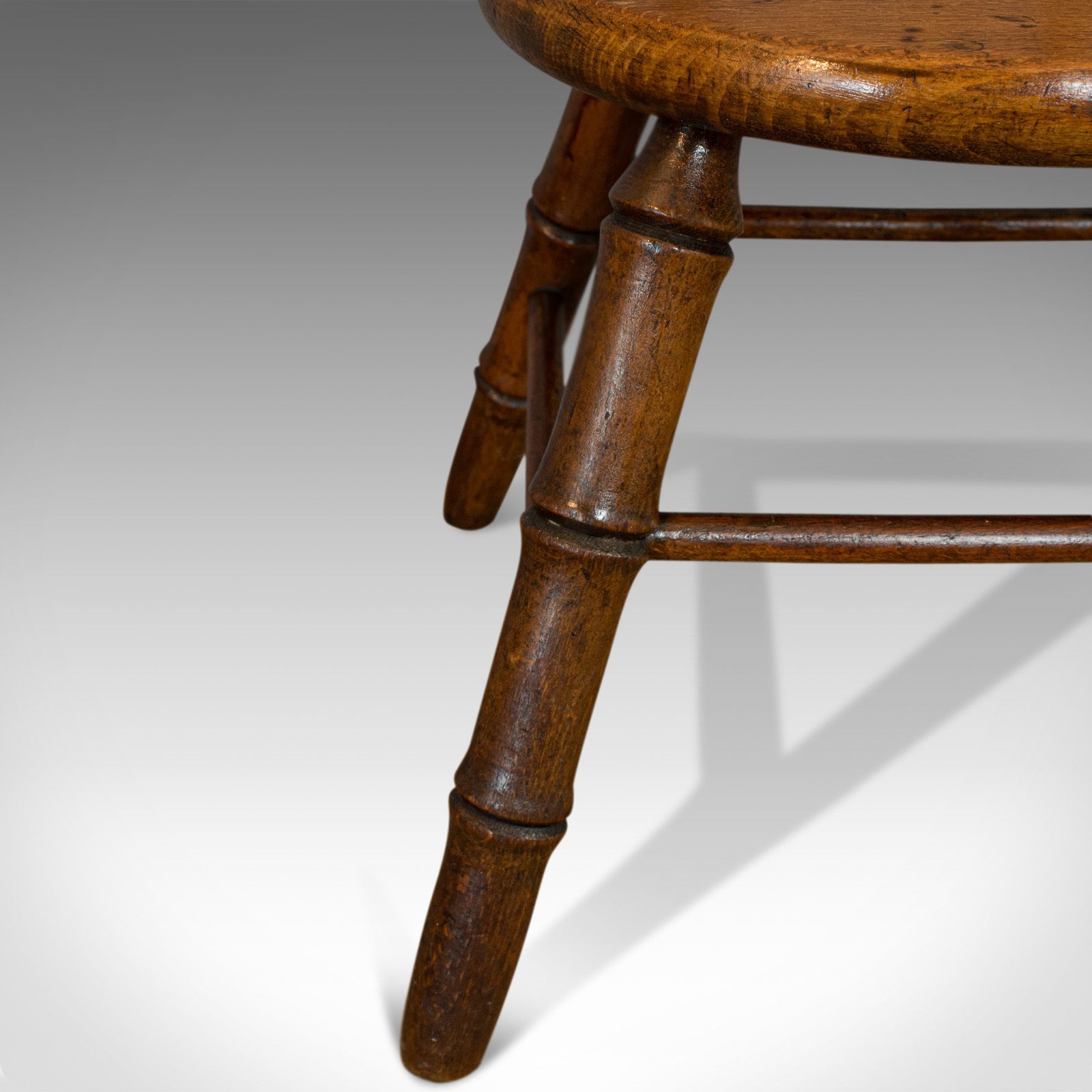Furniture Small Antique Windsor Chair, English, Oak, Apprentice, High Wycombe, Victorian photo
